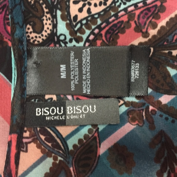 ⚡️Bisou Bisou Size M Blouse Semi-Sheer Tie⚡️ - Picture 6 of 6
